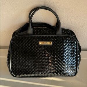 Nicole Miller Cosmetics Toiletry Makeup Case Travel black Bag